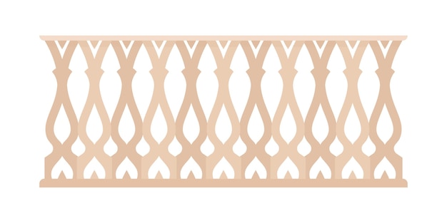 Decorative fence Vector illustration in a flat style