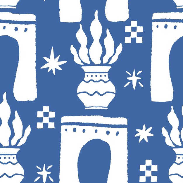 Vector decorative flame vase pattern vector