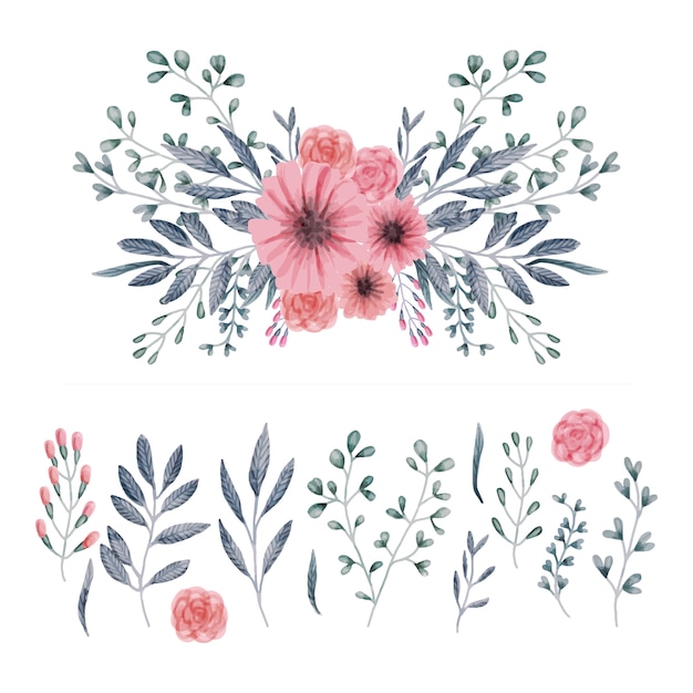 Decorative floral elements