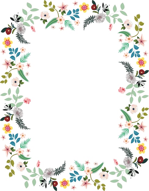 Vector decorative floral frame latest design element vector