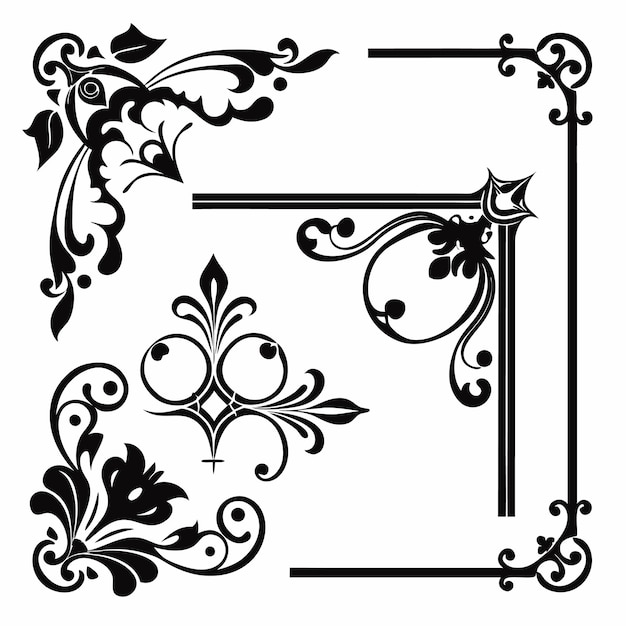 Vector decorative floral frame vector art