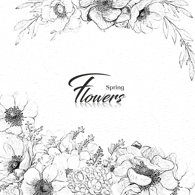 Decorative Floral Sketch