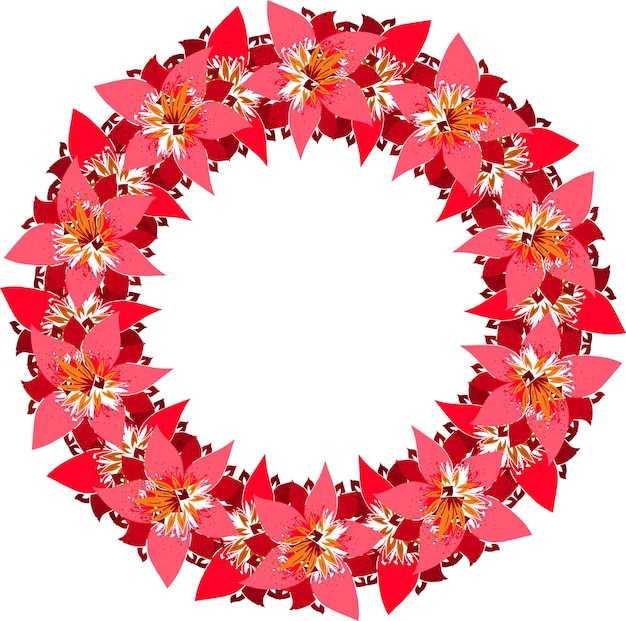 Decorative floral wreath