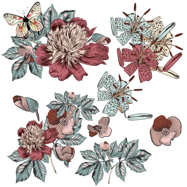 Decorative flowers collection