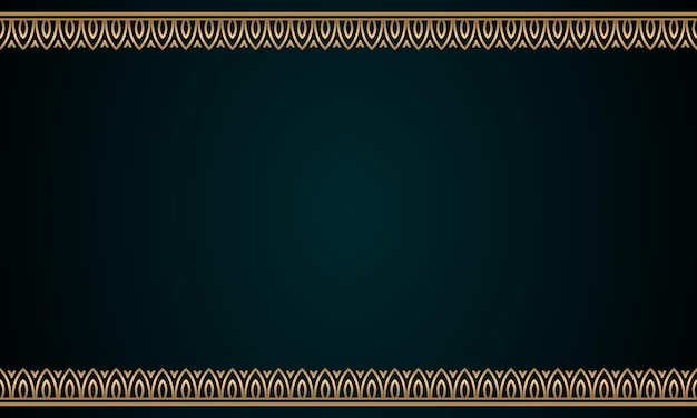 Decorative frame Elegant for design in Islamic style place for golden border and green background