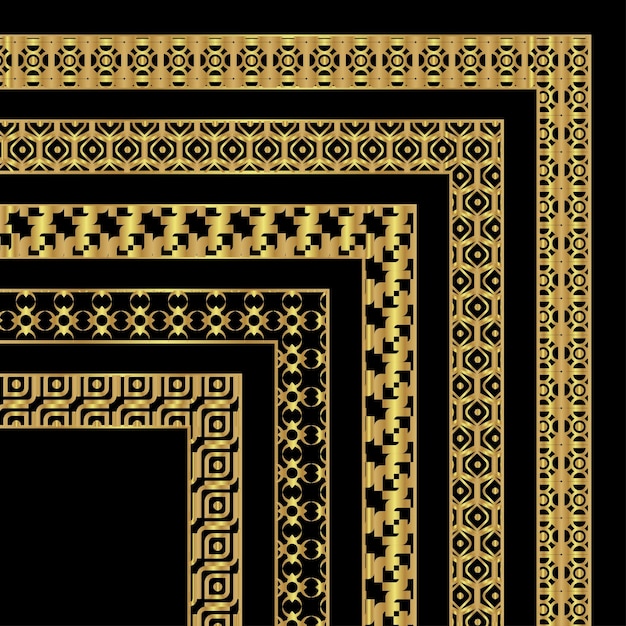 Decorative frames and borders set vector design