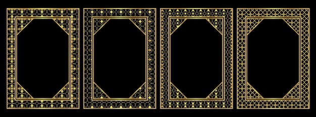 Decorative frames and borders set vector design