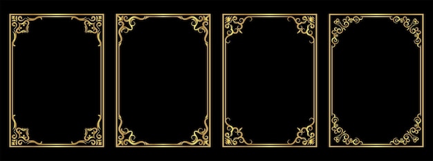 Decorative frames and borders set vector design