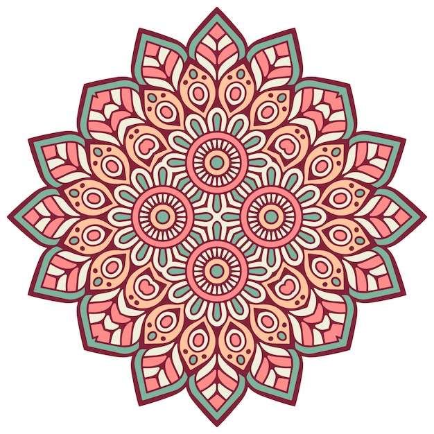 Decorative geometric tile illustration