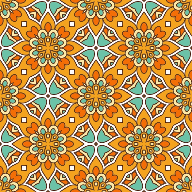 Decorative geometric tile seamless pattern