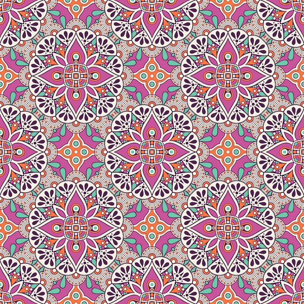 Decorative geometric tile seamless pattern