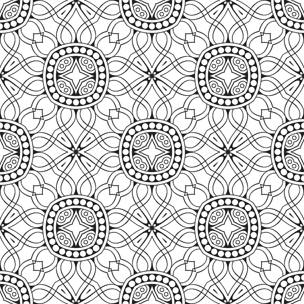 Decorative geometric tile seamless pattern