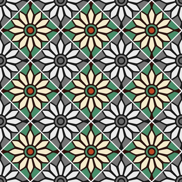 Decorative geometrical tile pattern