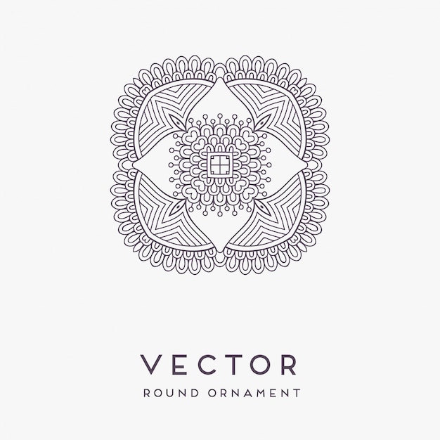 Decorative hand drawn mandala illustration