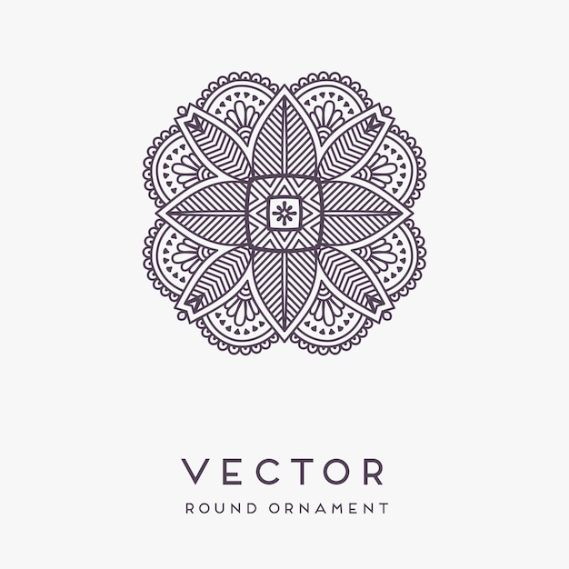 Decorative hand drawn mandala illustration