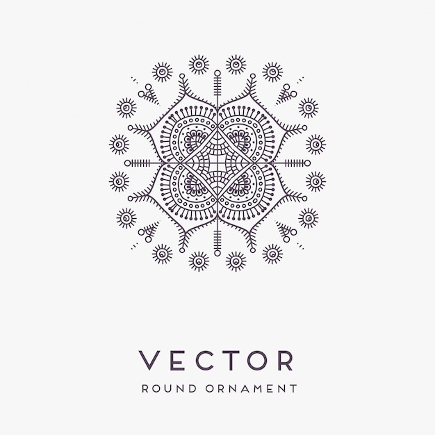 Decorative hand drawn mandala illustration