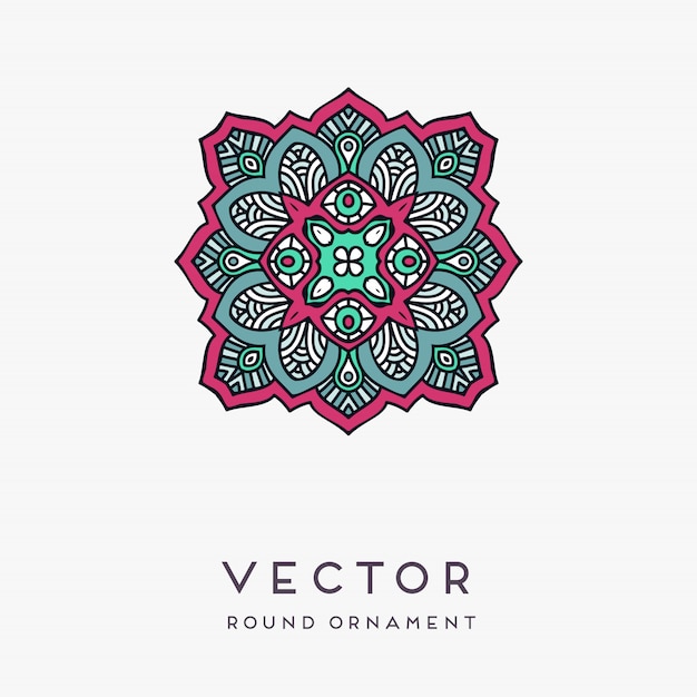 Decorative hand drawn mandala illustration