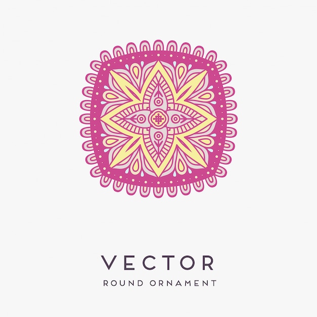 Decorative hand drawn mandala illustration