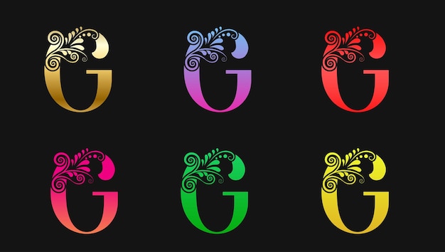 Decorative Letter G In Metallic Colors