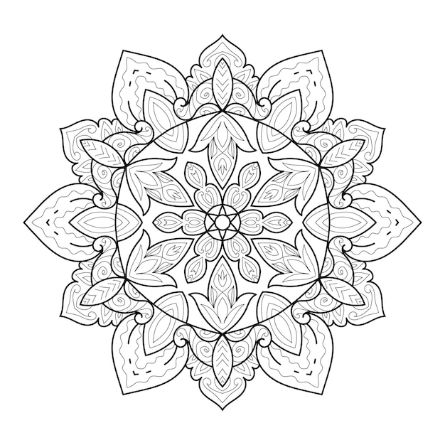 Decorative mandala designs illustration coloring book