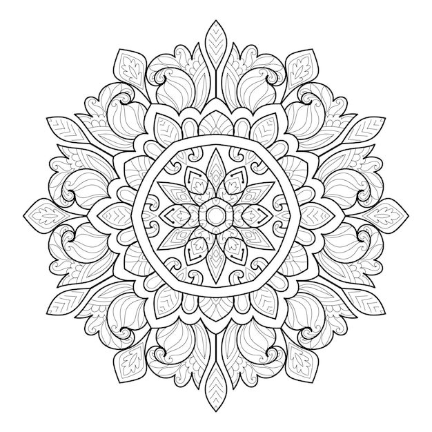 Decorative mandala designs illustration coloring book