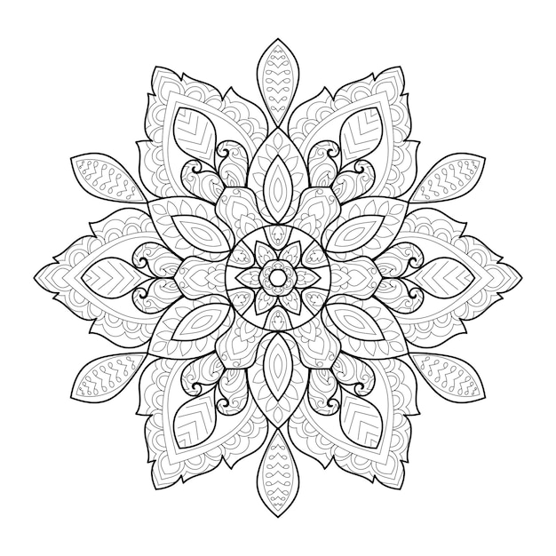 Decorative mandala designs illustration coloring book