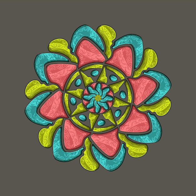 Decorative mandala natural color