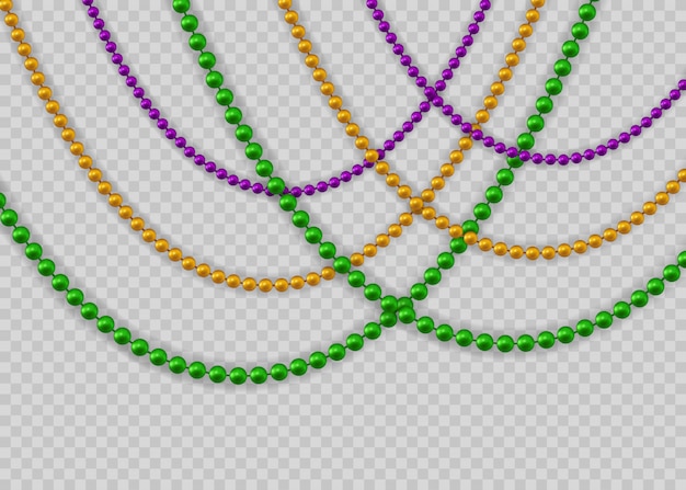 Decorative Mardi Gras beads illustration