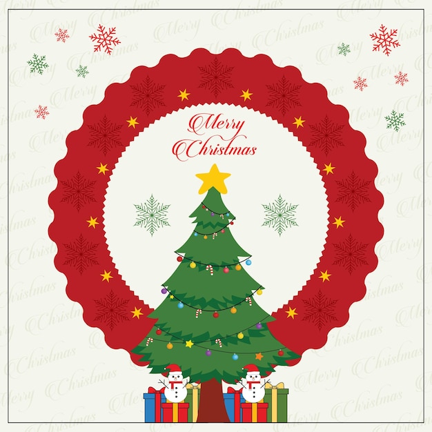 Decorative Merry Christmas design illustration background