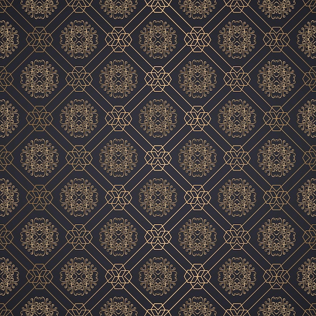 Decorative ornament seamless pattern background