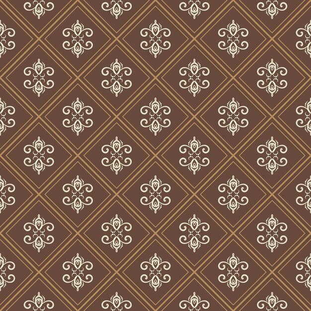 Vector decorative ornament seamless pattern background