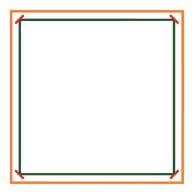 Vector decorative ornamental square frame border with geometric lines and nouveau style design