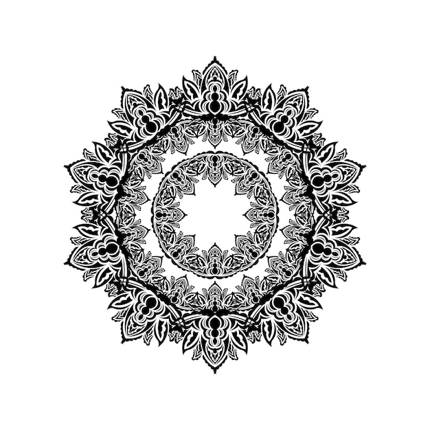 Decorative ornaments in the shape of a flower Mandala Good for logos tattoos prints and postcards Vector illustration