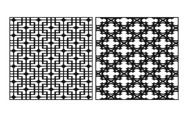 Decorative patterns with floral and islamic motifs