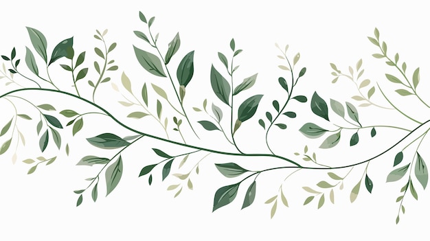 Decorative Plant Branches Flat Icon Vector Illustration