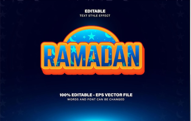 DECORATIVE RAMADAN STYLE WITH ISLAMIC PATTERN TEXT EFFECT EDITABLE TEXT EFFECT