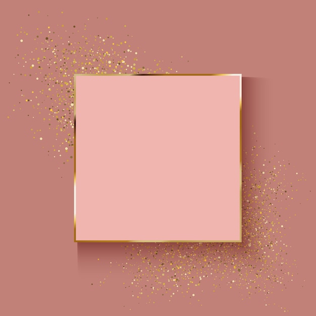 Decorative rose gold background with glitter effect 