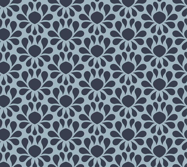 Decorative seamless abstract blue pattern Suitable for wallpaper fabrics wrapping paper