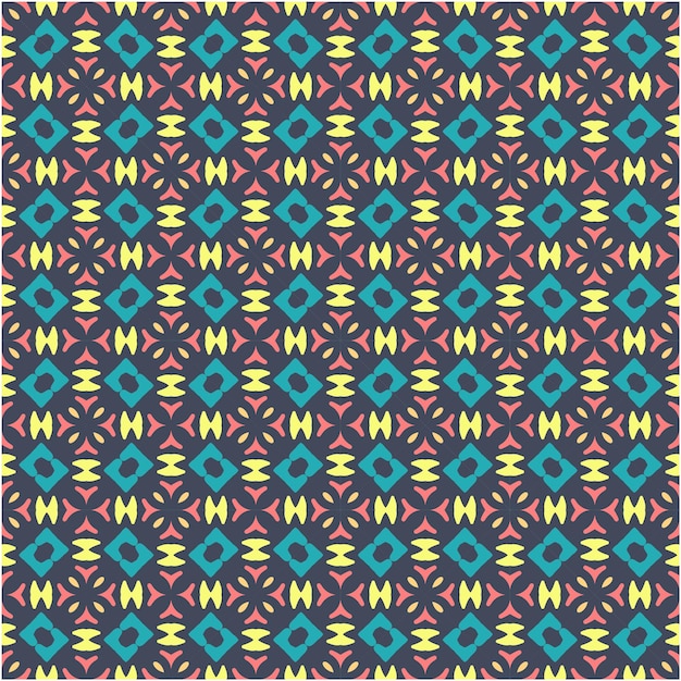 Decorative seamless pattern with minimalist abstract retro design style