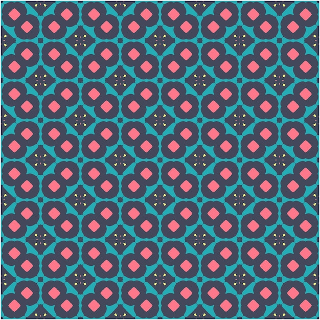 Decorative seamless pattern with minimalist abstract retro design style