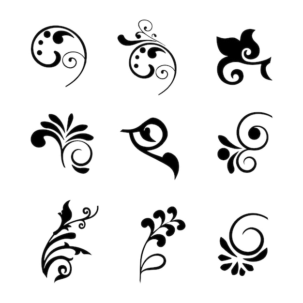 Vector decorative shapes design vector ornament elements