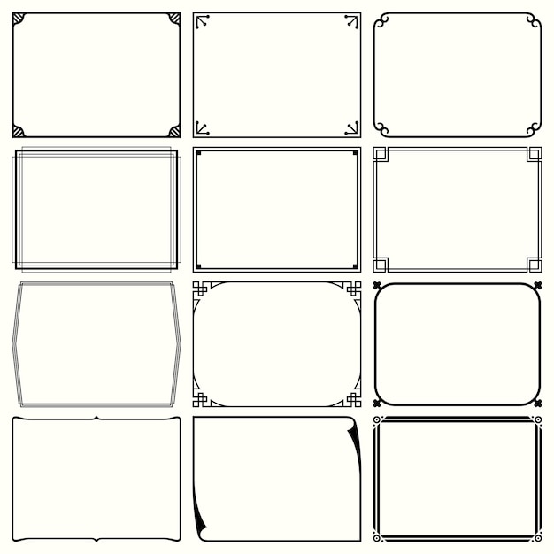 Decorative simple frames (set 17)