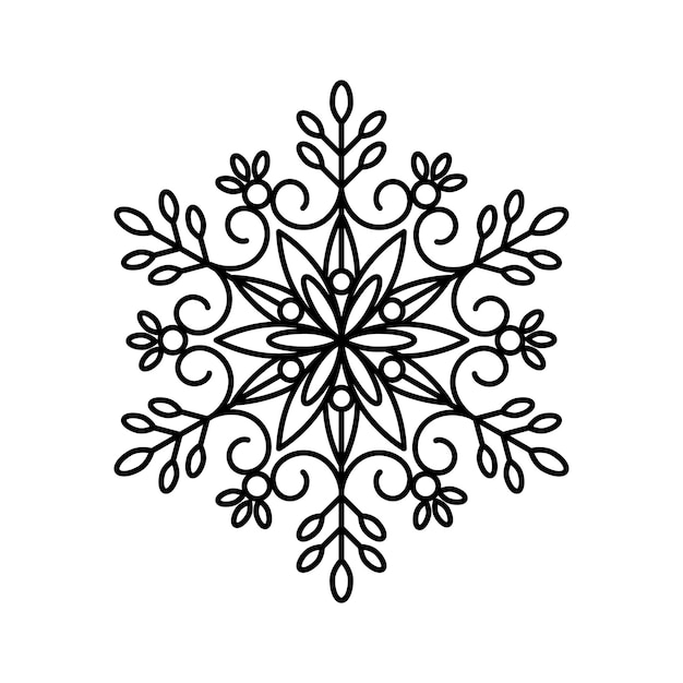 Decorative snowflake mandala