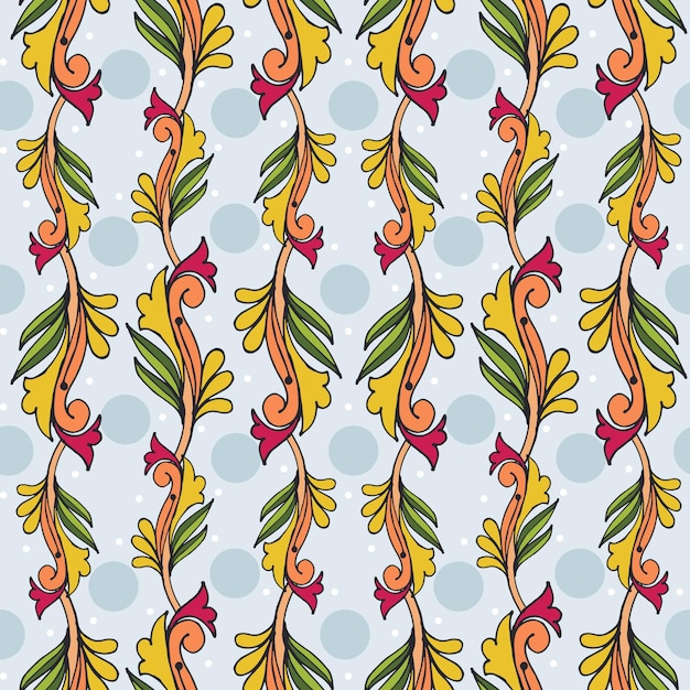 Decorative traditional style seamless pattern design