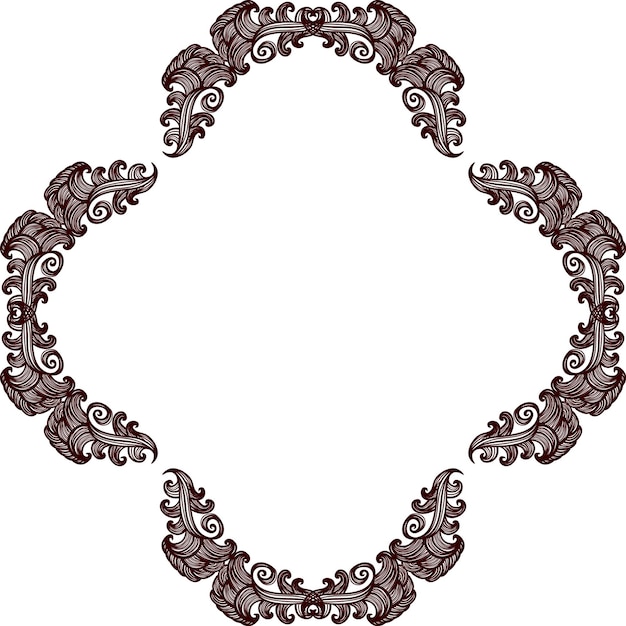 Decorative vector frame