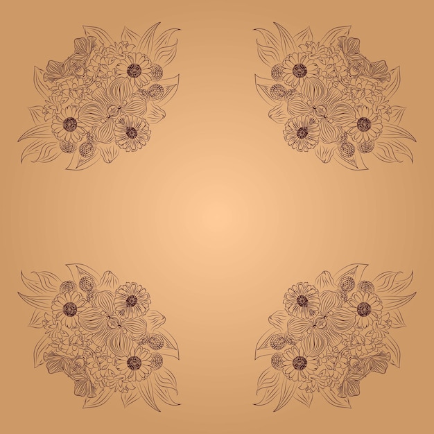 Decorative vector frame