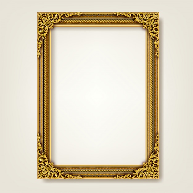 Decorative vintage frame and border