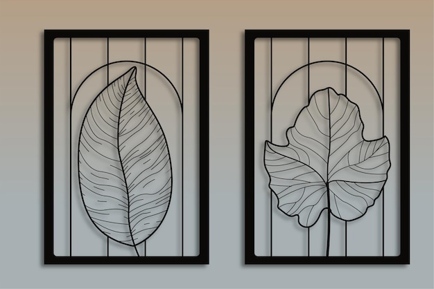 Decorative Wall Hanging Decor Idea concept design with tropical leaves and flower