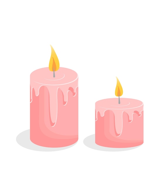 Decorative wax scented candles for romantic dinner