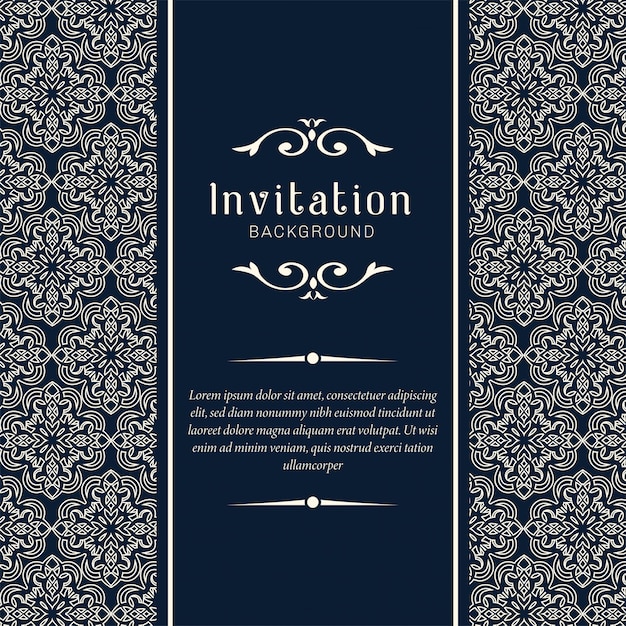 Vector decorative wedding invitation cards 